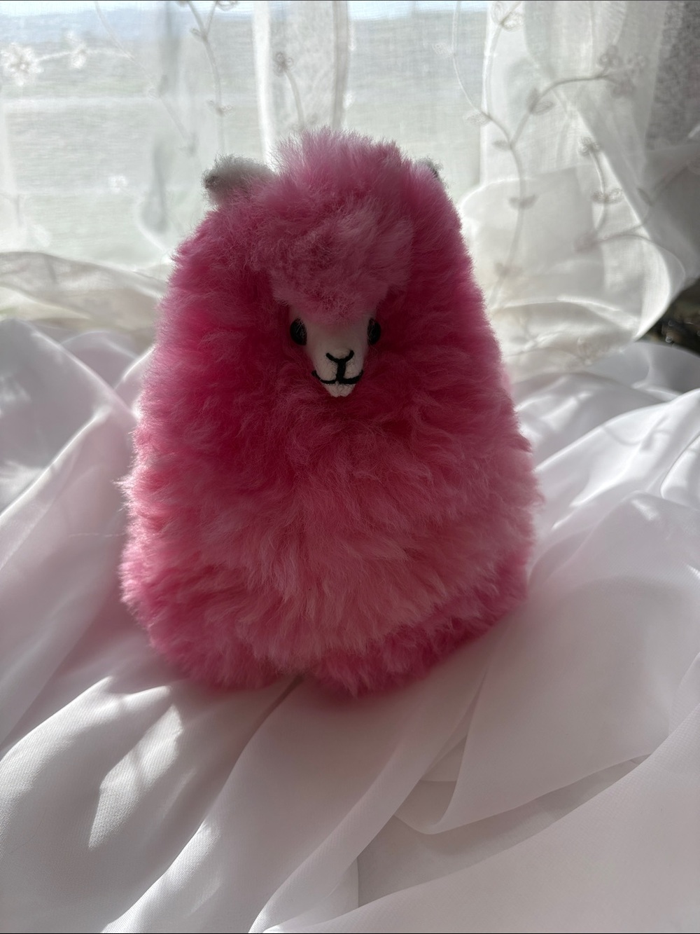 Plush Pink Alpaca Stuffed Toy